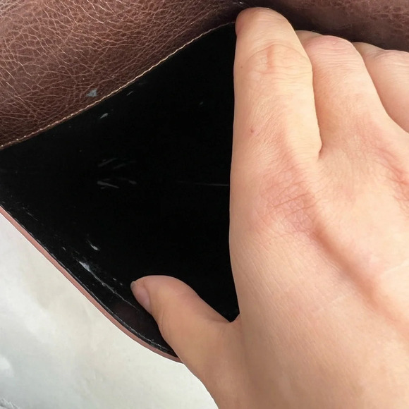 Gerard Darel Brown Zip Around Genuine Leather Tablet Bag Sleeve 10 x 9… - Picture 7 of 7